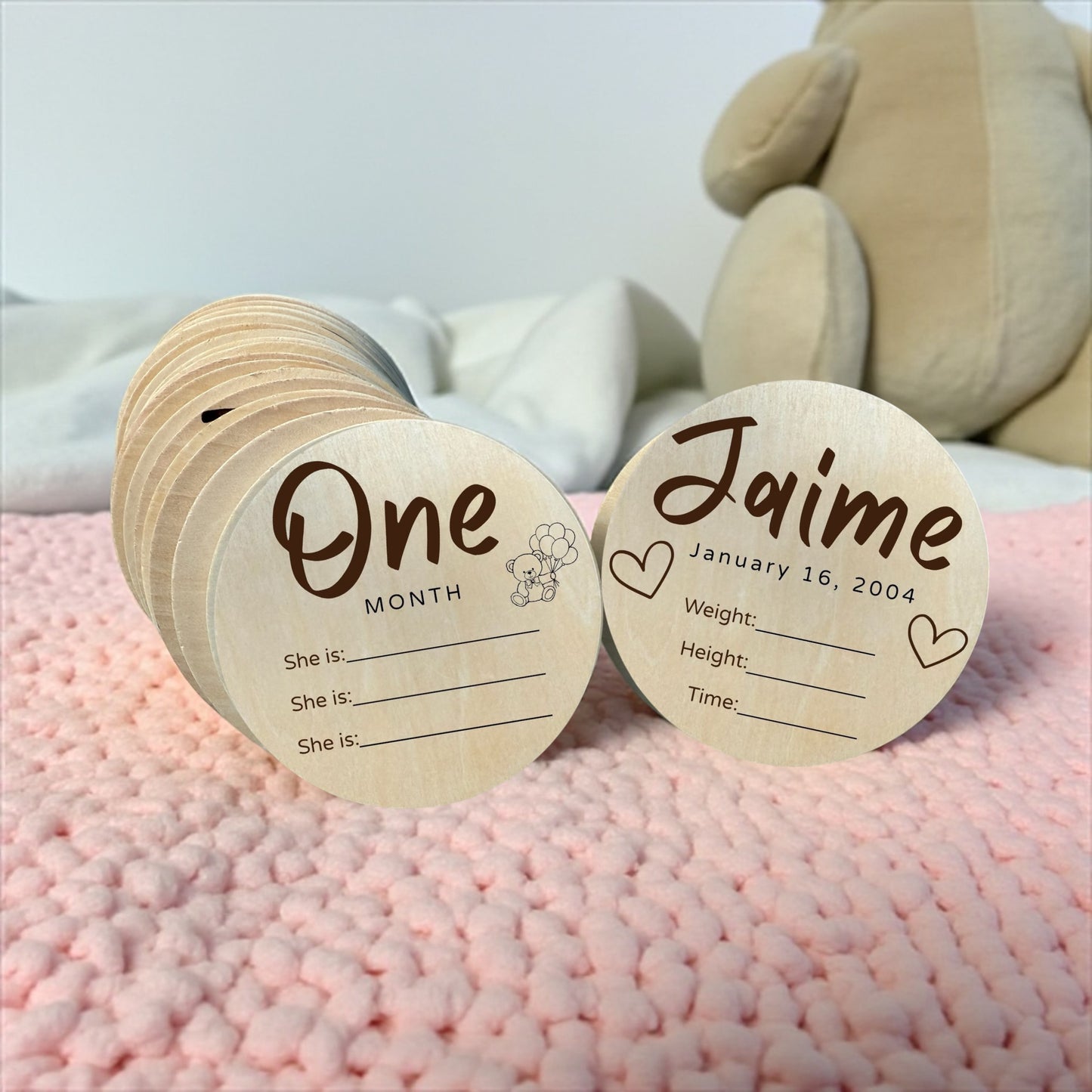 Baby Girl Milestone Keepsake Discs