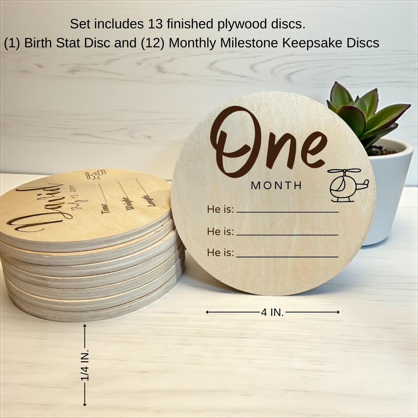 Baby Boy Milestone Keepsake Discs