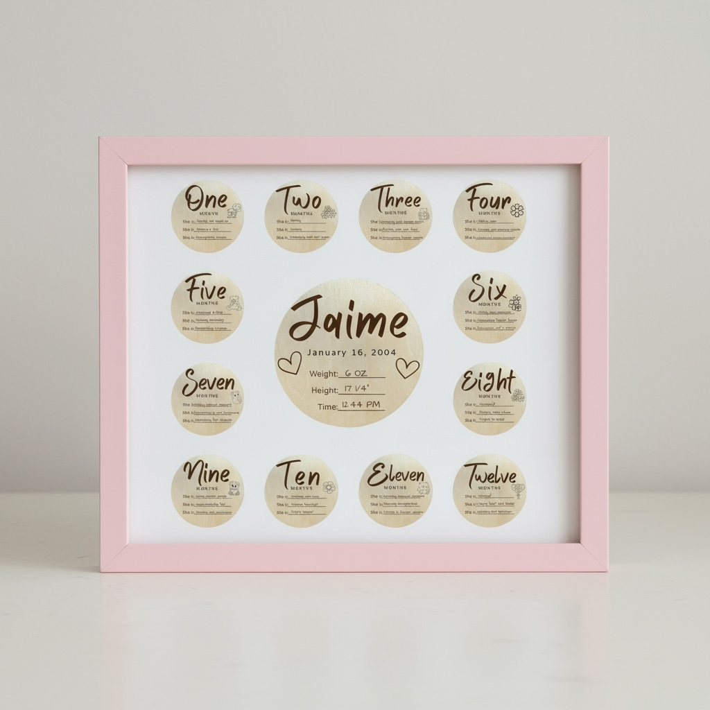 Baby Girl Milestone Keepsake Discs