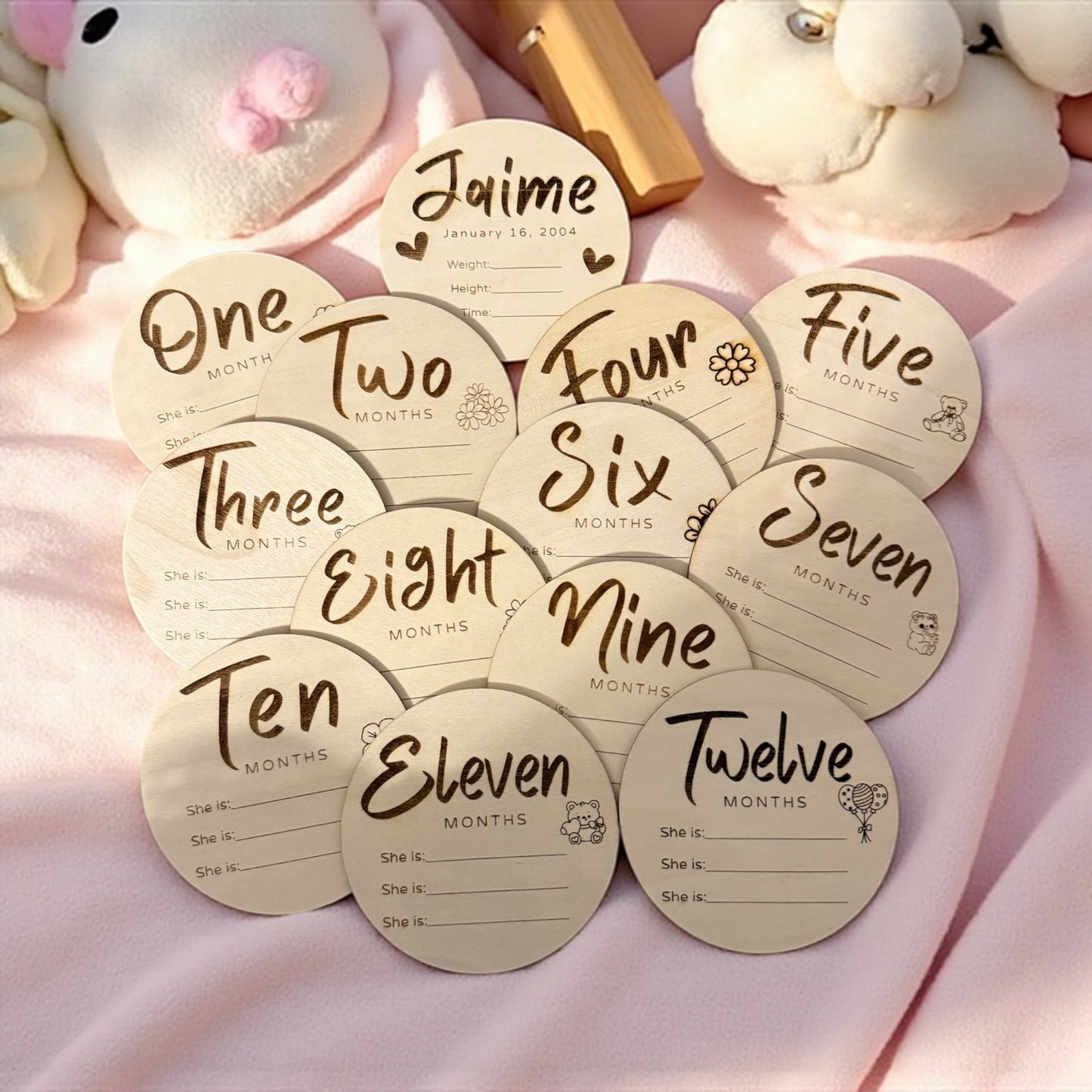 Baby Girl Milestone Keepsake Discs