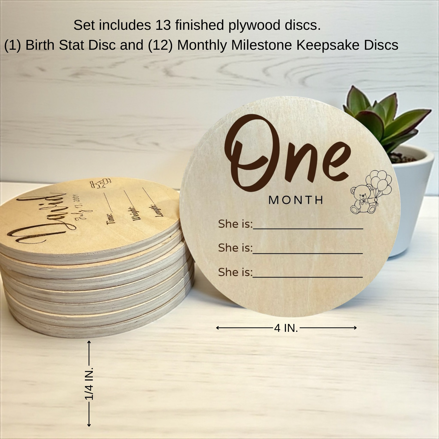 Baby Girl Milestone Keepsake Discs